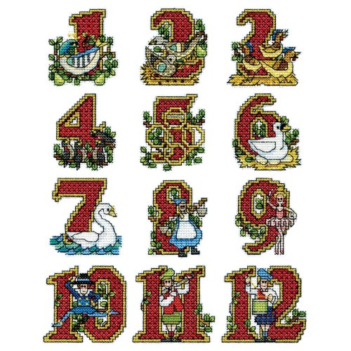 (image for) Twelve Days Plastic Canvas Ornament Kit
